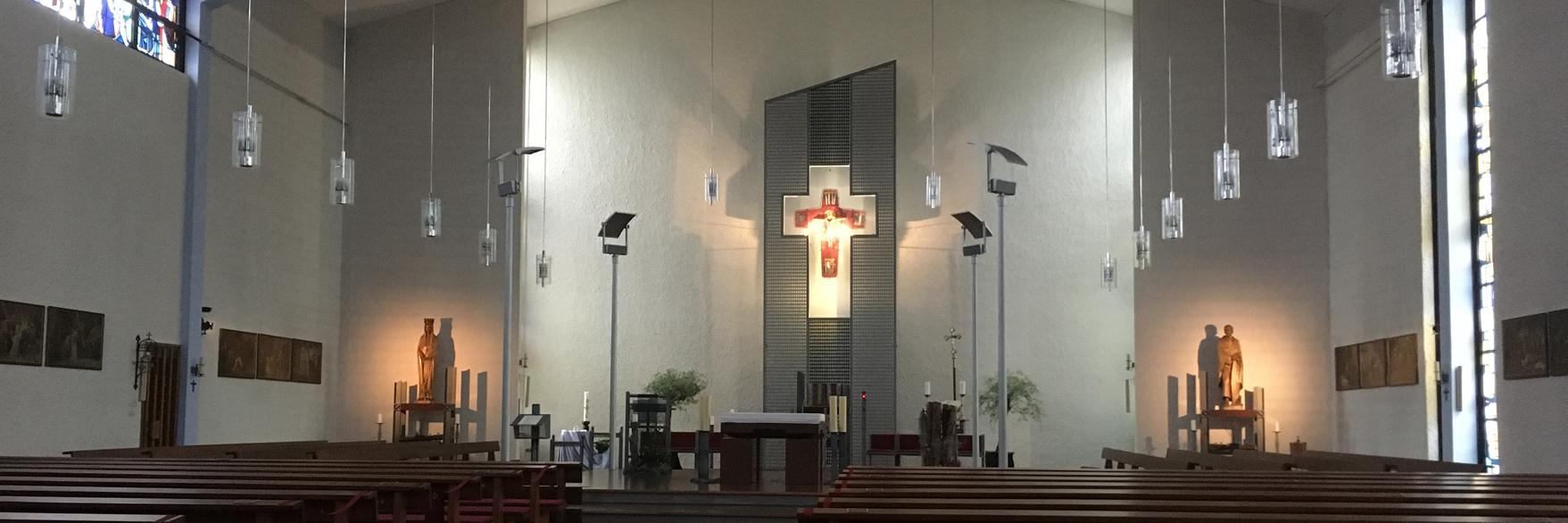 Pfarrkirche Merchweiler von innen am 24.11.2020