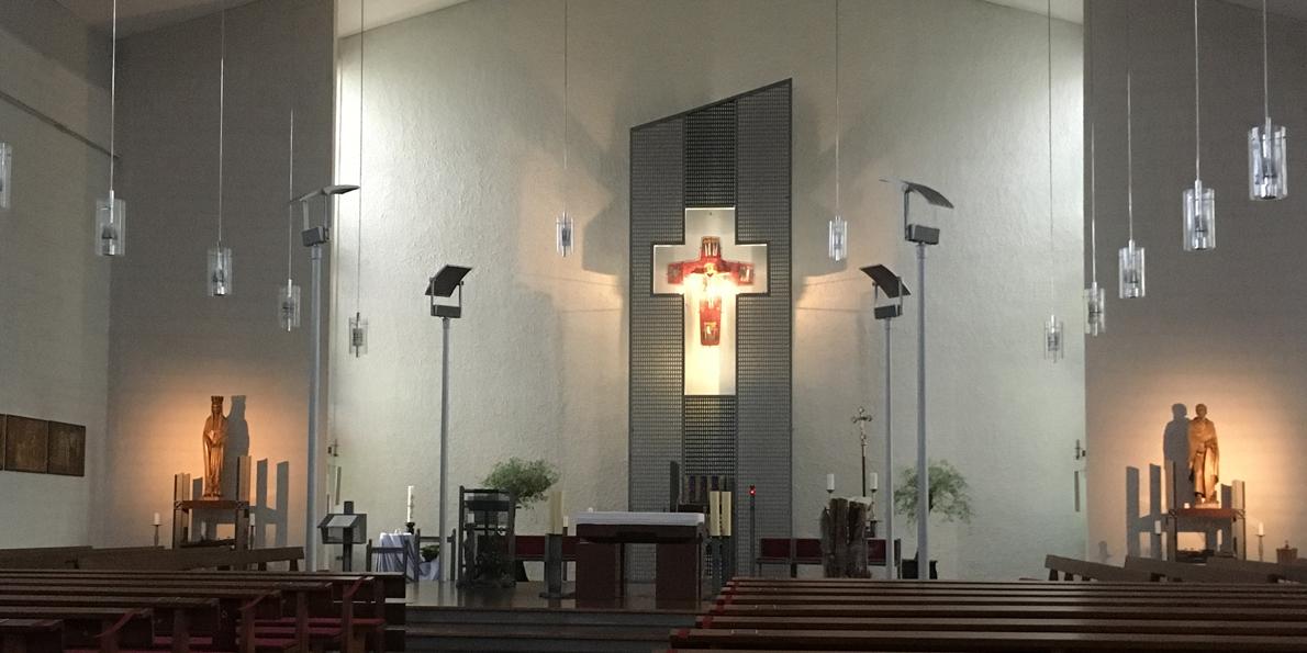 Pfarrkirche Merchweiler von innen am 24.11.2020