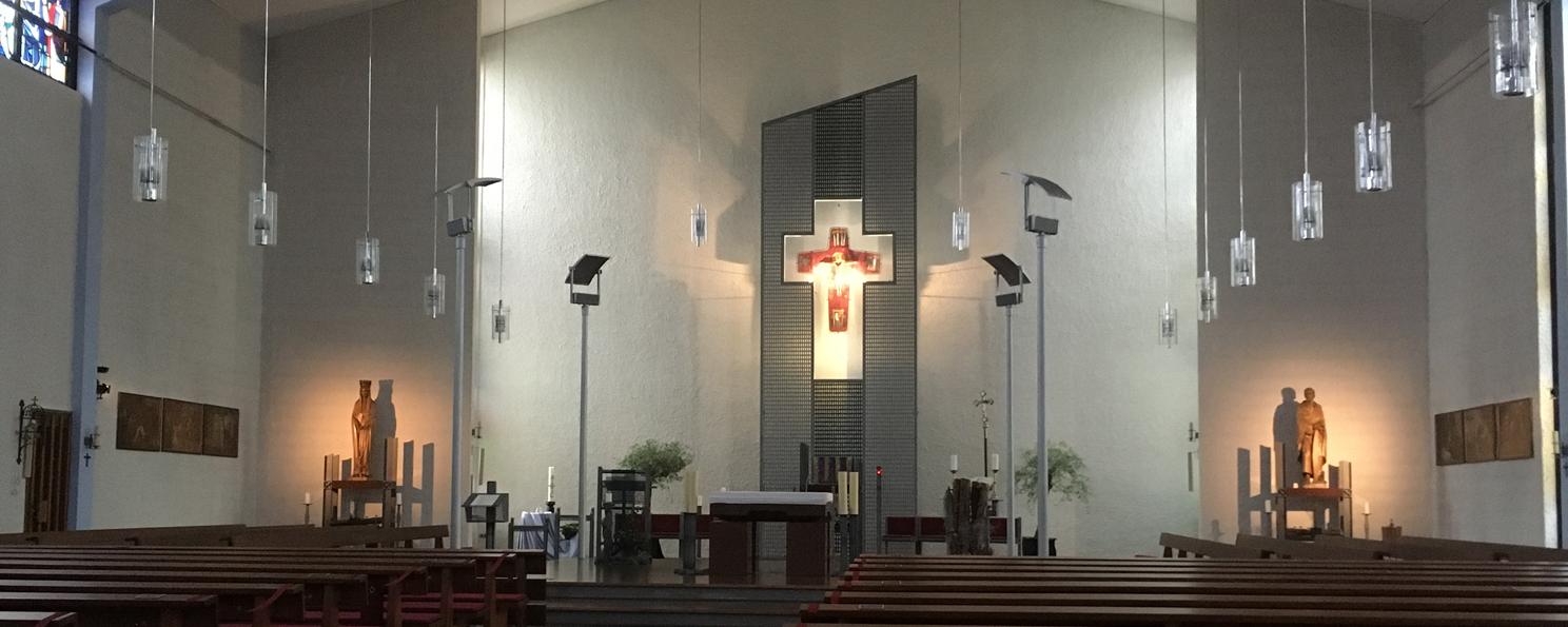 Pfarrkirche Merchweiler von innen am 24.11.2020