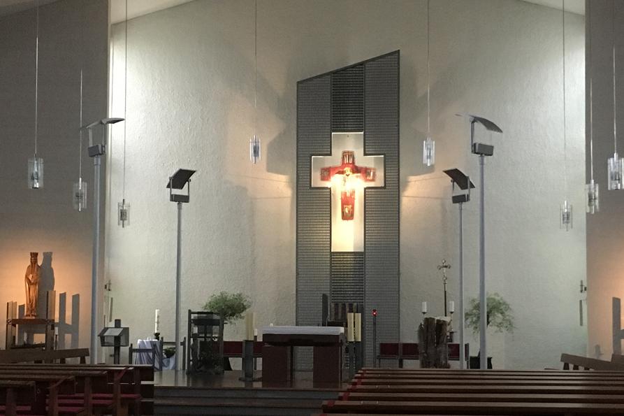 Pfarrkirche Merchweiler von innen am 24.11.2020