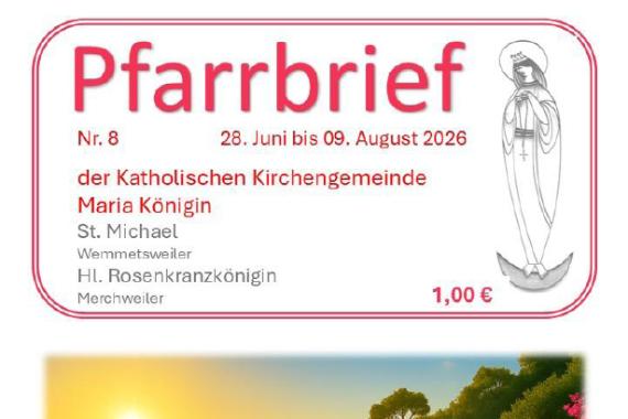 Pfarrbrief 08-2026 Juli-August Titelseite